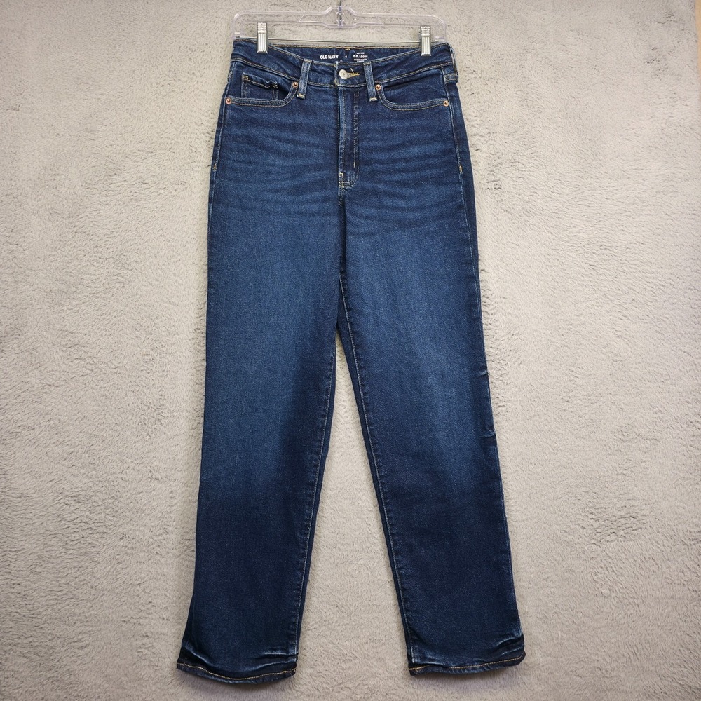 Old Navy Jeans Women 4‎ Blue OG Loose High Waisted Dark Wash Stretch Denim Y2K